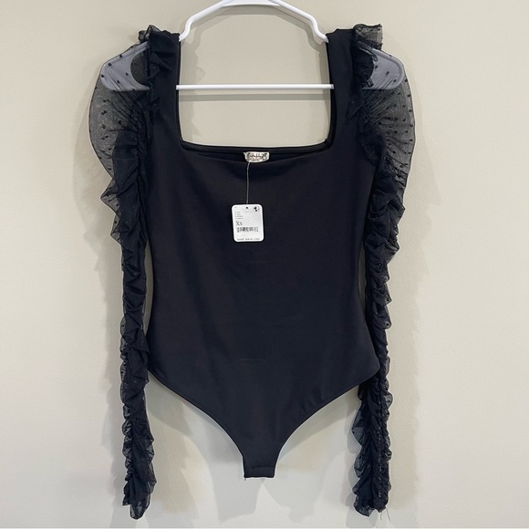 NWT•Free People•Must Be Love Bodysuit•Black•XS - Picture 2 of 7